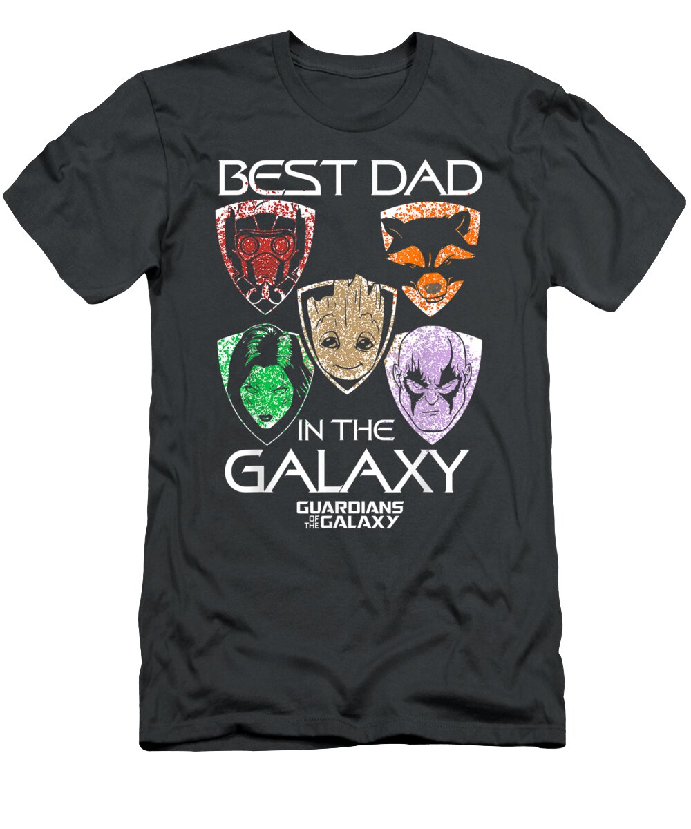 Marvel Guardians Best Dad Fathers Day Graphic Bjorn Myrrin T-Shirt