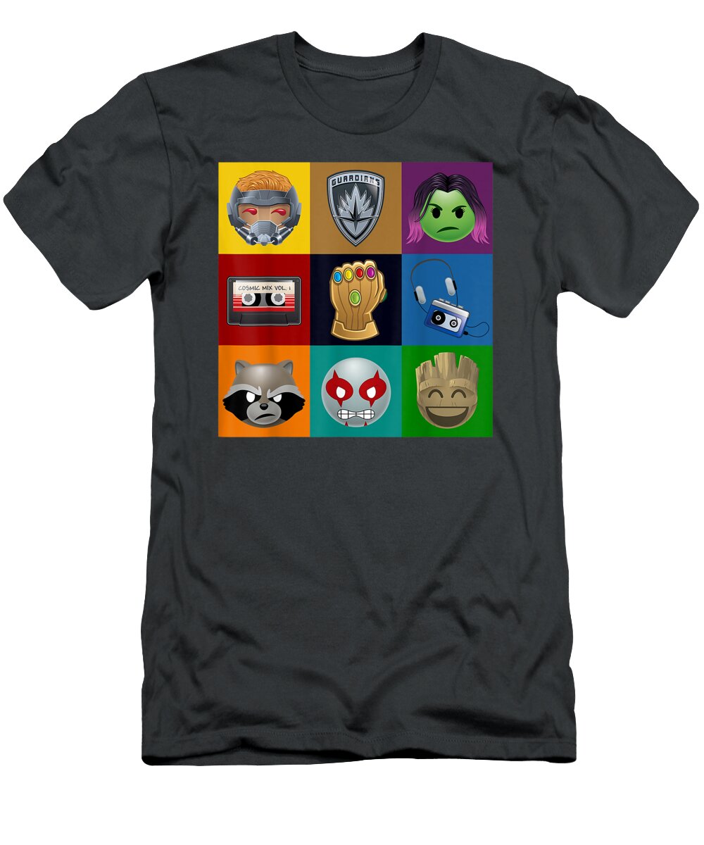 Marvel Guardians of the Galaxy Emoji Graphic Yashva Pompe T-Shirt