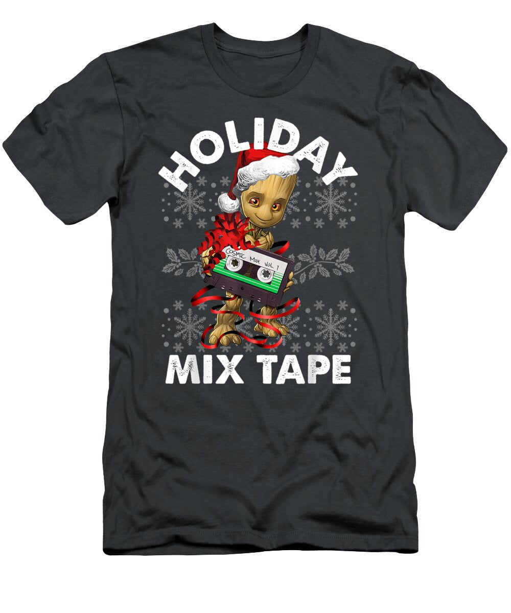 Marvel Guardians of the Galaxy Groot Mix Tape Christmas1 Yashva Pompe T-Shirt