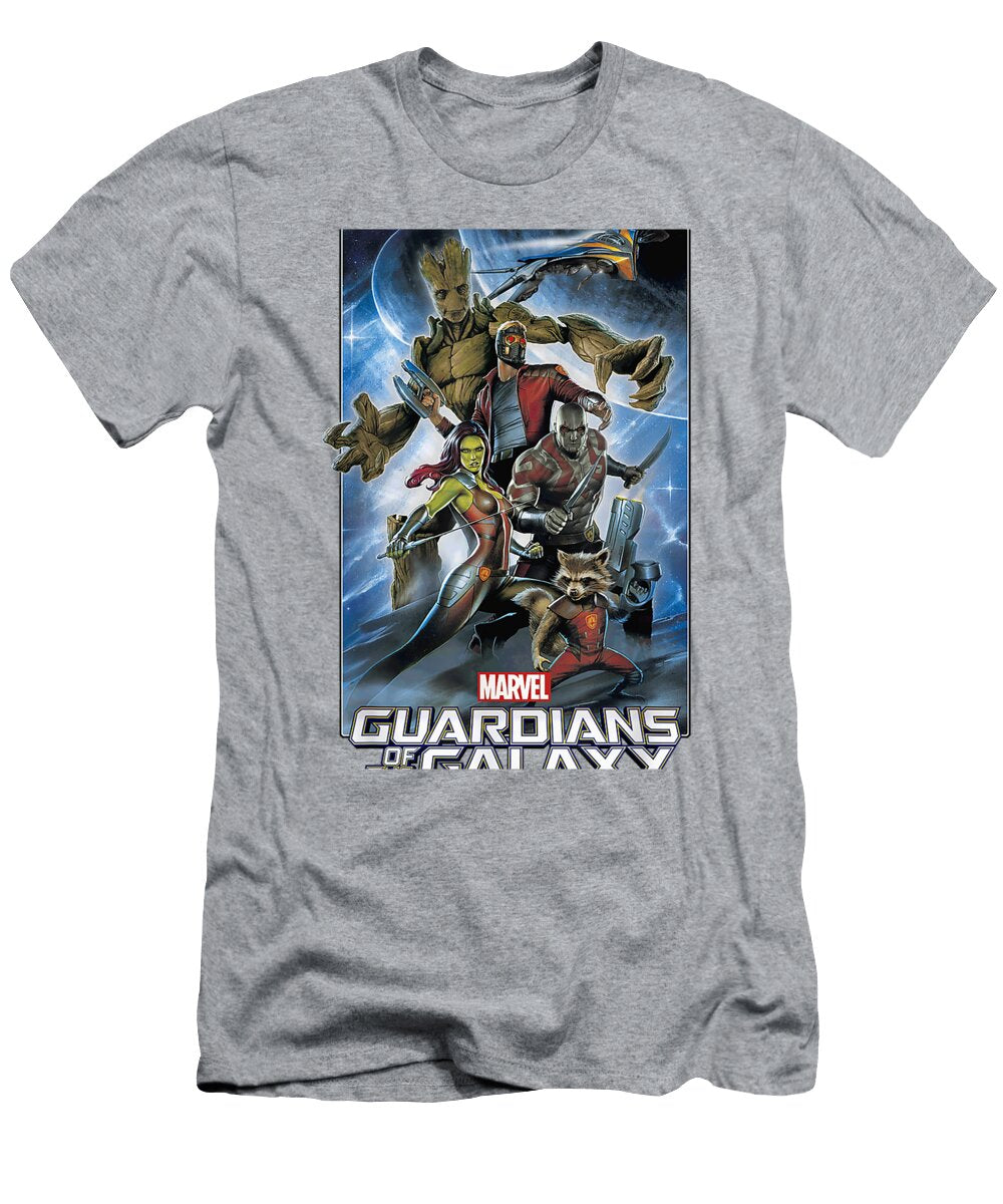 Marvel Guardians of the Galaxy Group Poster Graphic1 Yashva Pompe T-Shirt