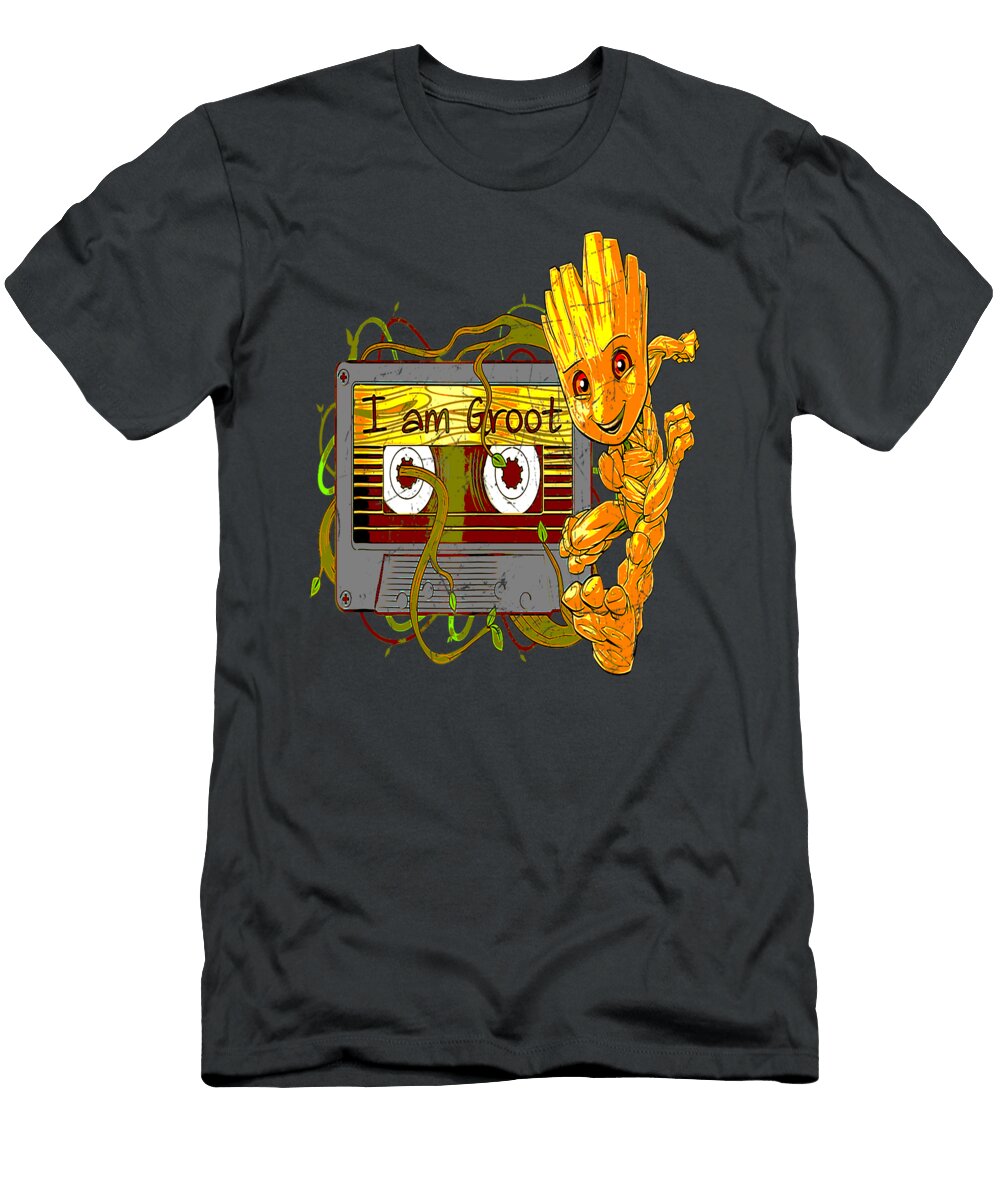 Marvel Guardians of the Galaxy I Am Groot Mixtape Matthe Esraa T-Shirt