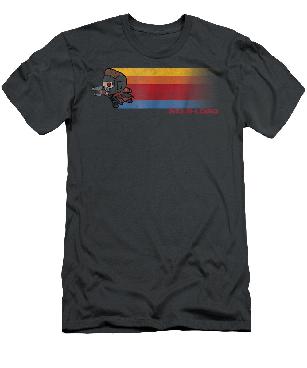 Marvel Guardians Starlord Kawaii Rainbow Graphic1 Yashva Pompe T-Shirt
