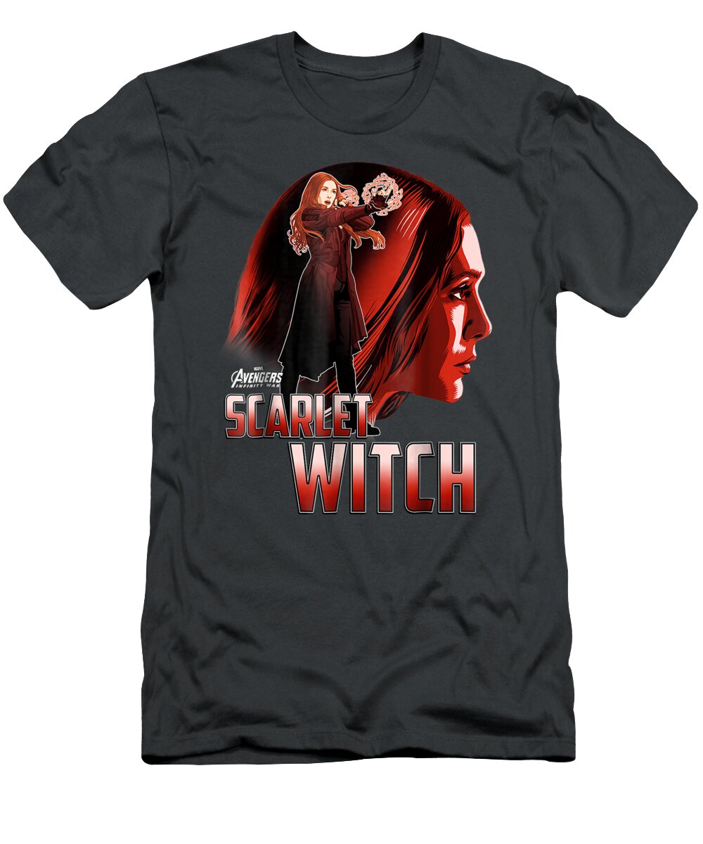 Marvel Infinity Warcarlet Witch Profile Graphic Malcol Marjaa T-Shirt