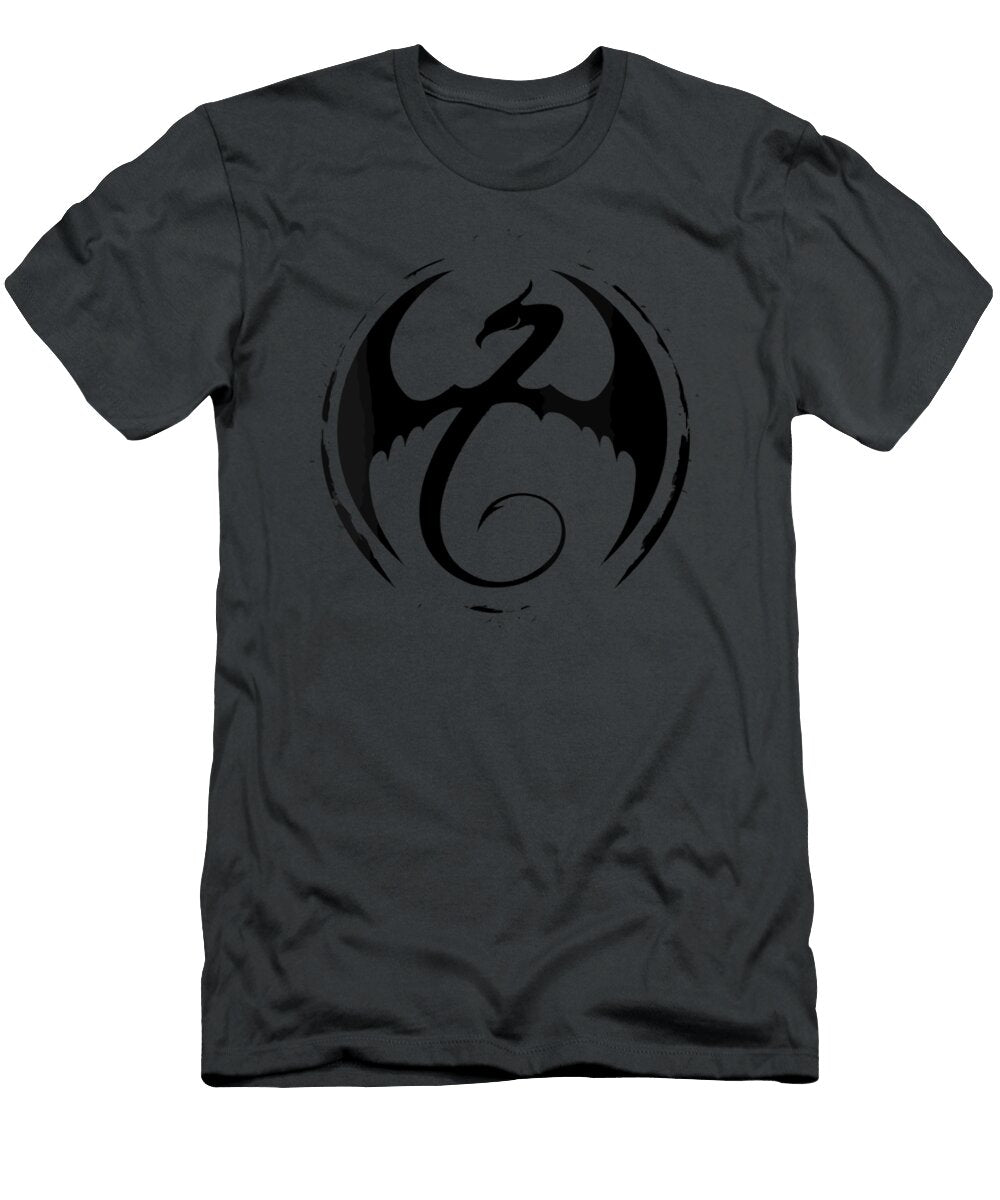 Marvel Iron Fist Dragon Chest Black Logo Jed Niamh T-Shirt