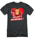 Marvel Iron Man Love Is Invincible Valentines Day Fionap Nicol T-Shirt