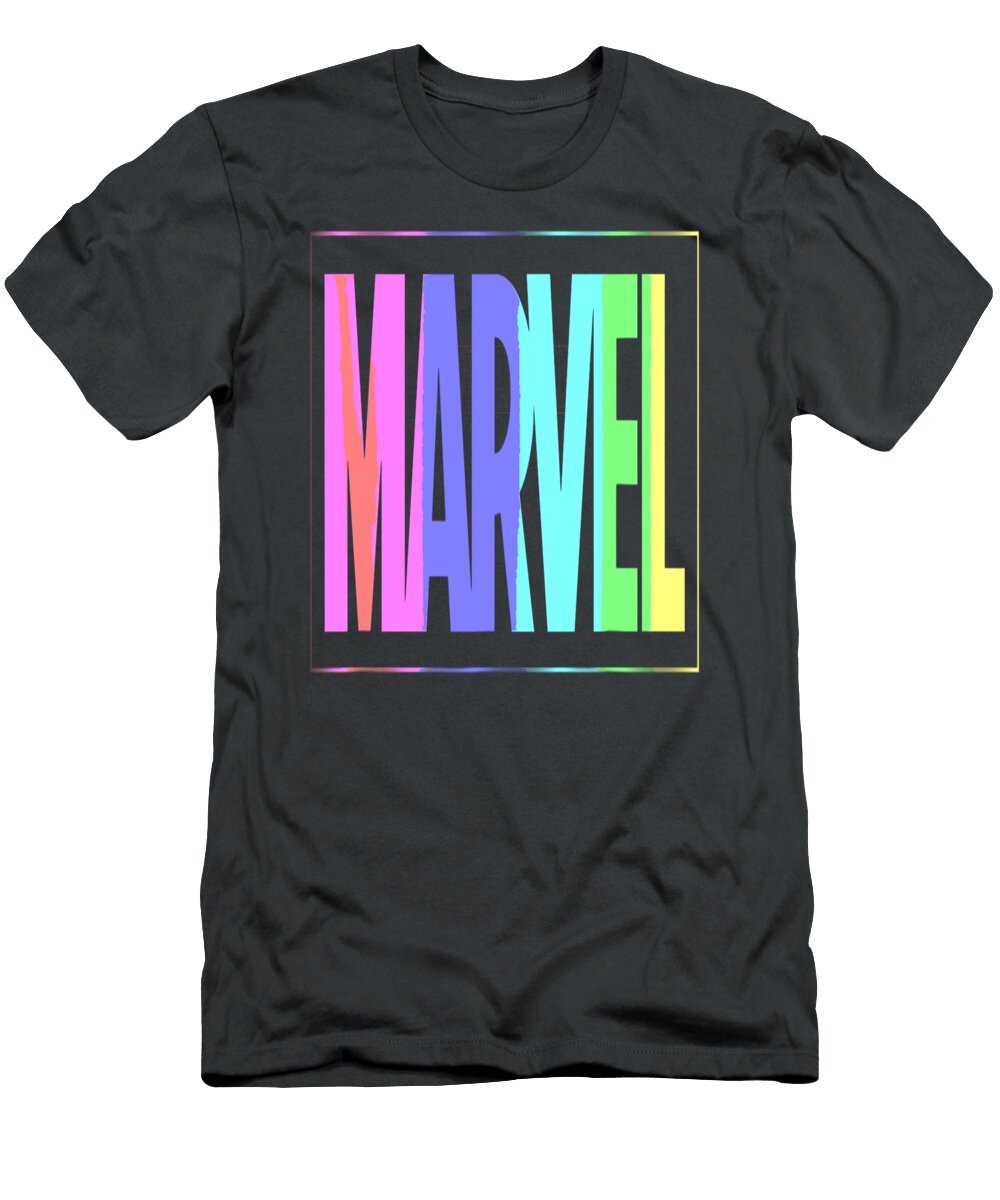 Marvel Logo Pastel Rainbow Massim Roisin T-Shirt