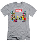 Marvel Periodic Table of Heroes Villains Retro Bjorn Myrrin T-Shirt