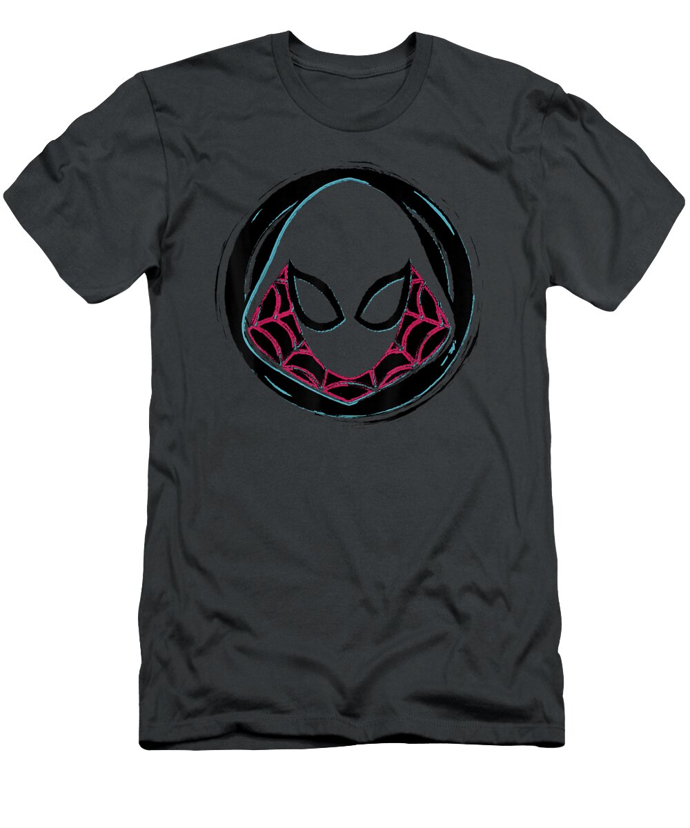 Marvel Spider Gwen Face Symbol Badge Graphic Martyn Kena T-Shirt
