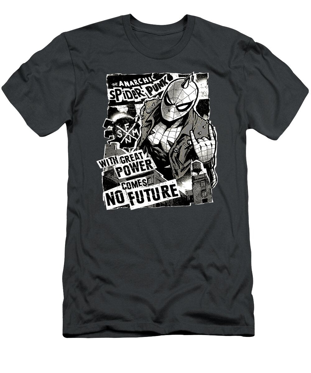 Marvel Spider Man Anarchic Spider Punk with Great Power Huzaif Elna T-Shirt