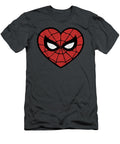 Marvel Spider Man Face Mask Valentines Heart Logo Rishaan Mila T-Shirt