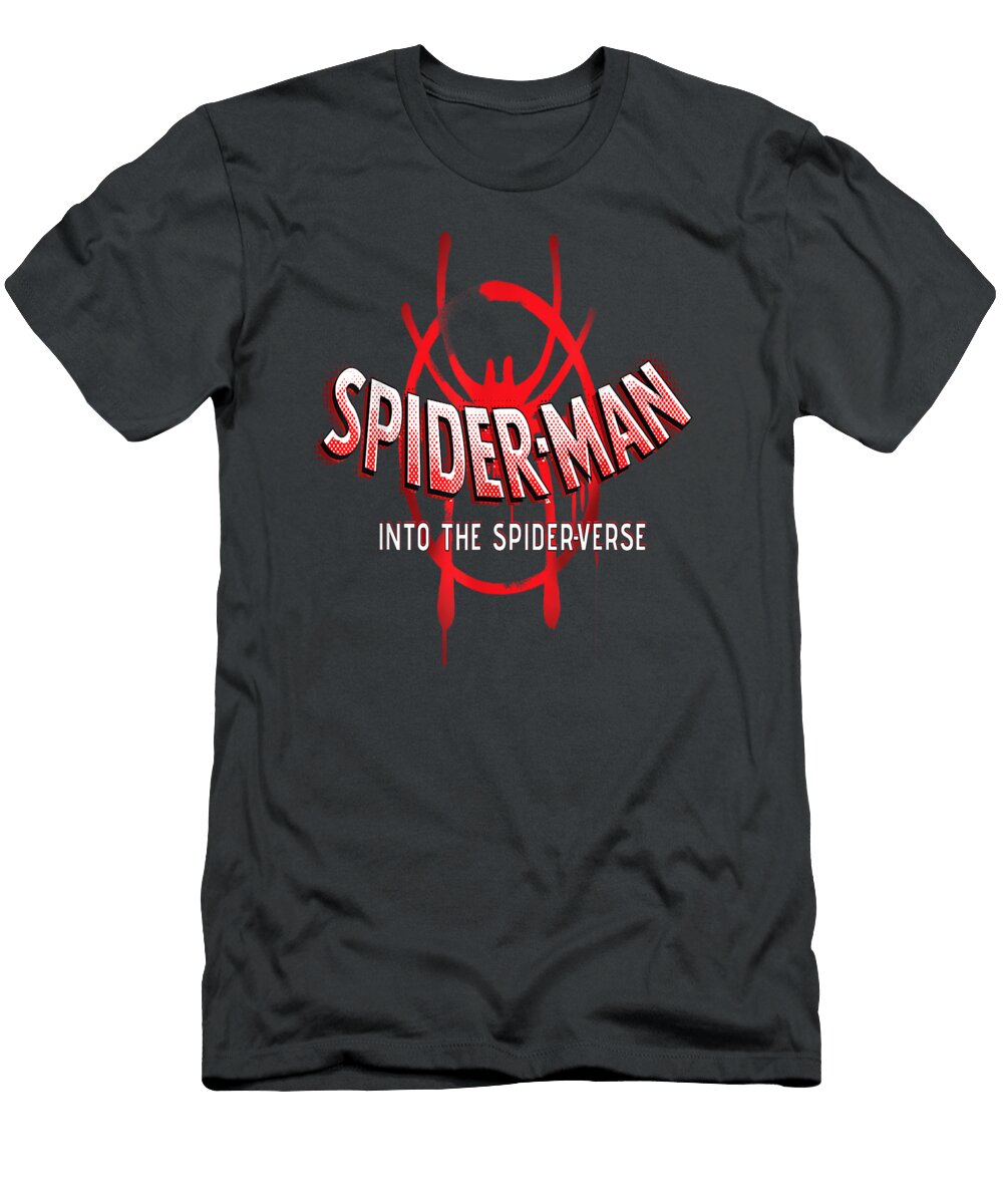 Marvel Spider Man Into the Spider Verse Movie Logo Konstn Zabee T-Shirt