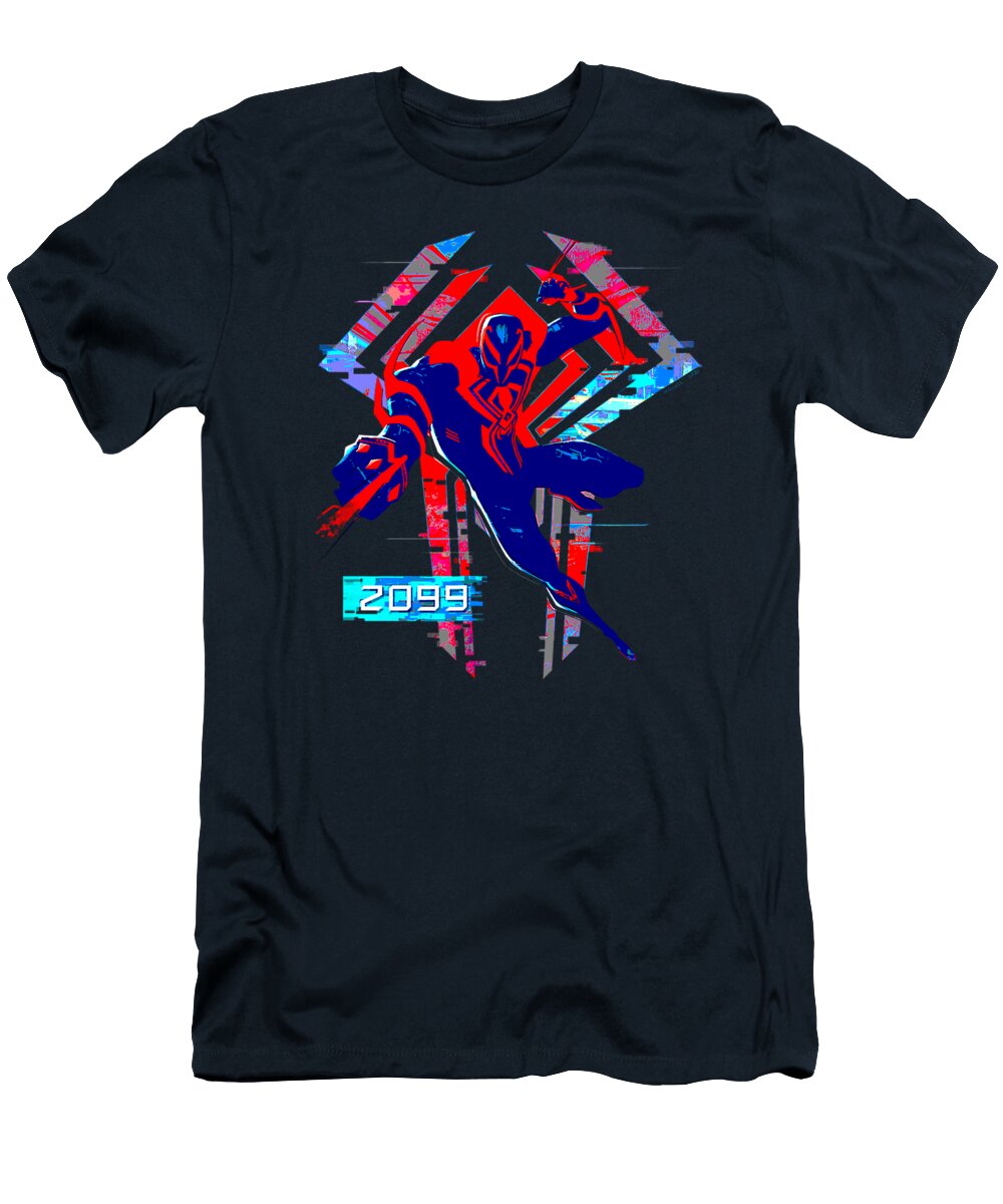 Marvel Spiderman Across the Spiderverse Part 1 2099 Logo Rajvee Aqsa T-Shirt