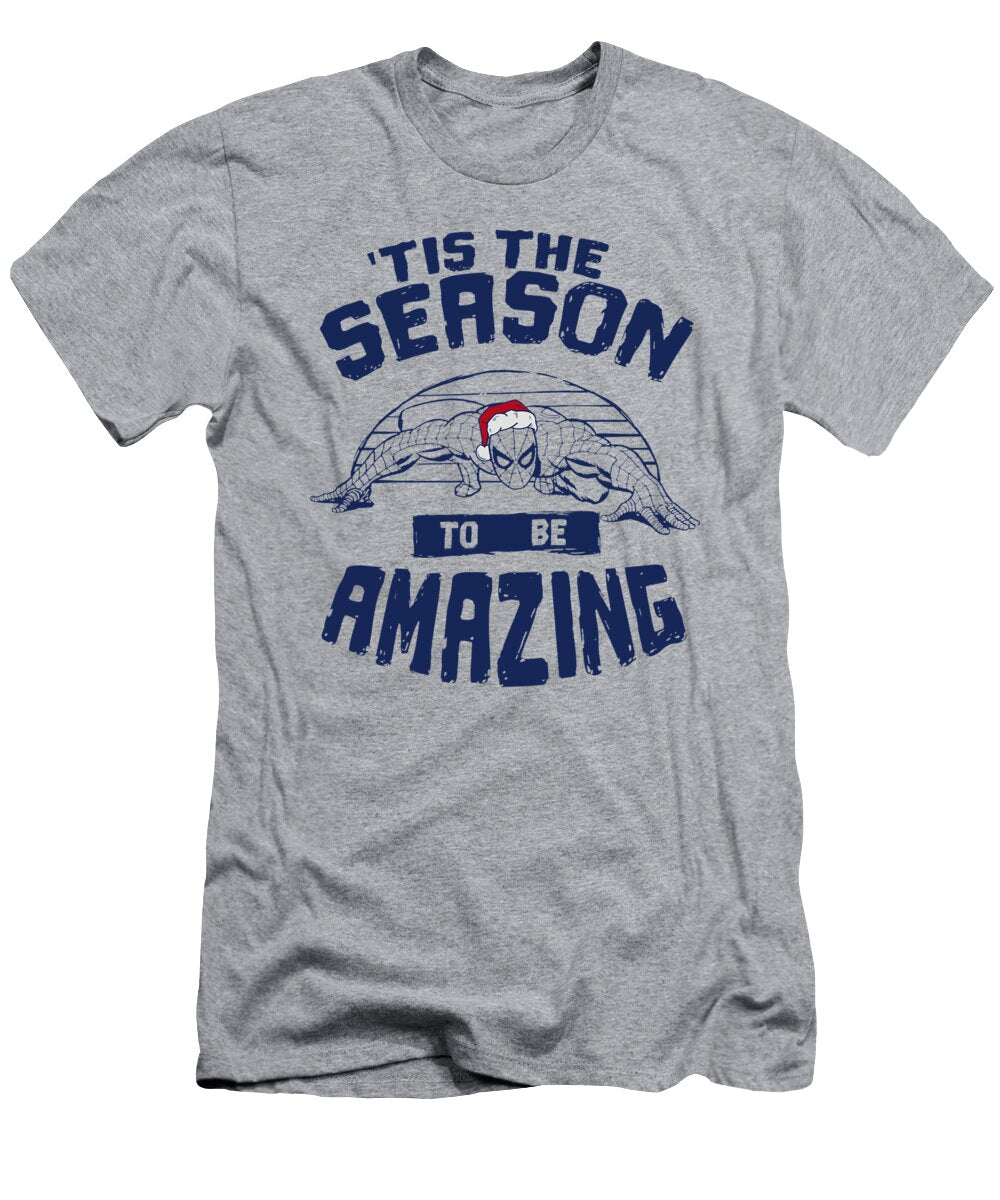 Marvel Spiderman Tis the Season to Be Amazing Christmas Markel Alma T-Shirt