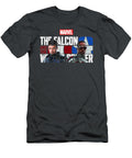 Marvel the Falcon and the Winter Soldier Faces Logo Reily Kara T-Shirt