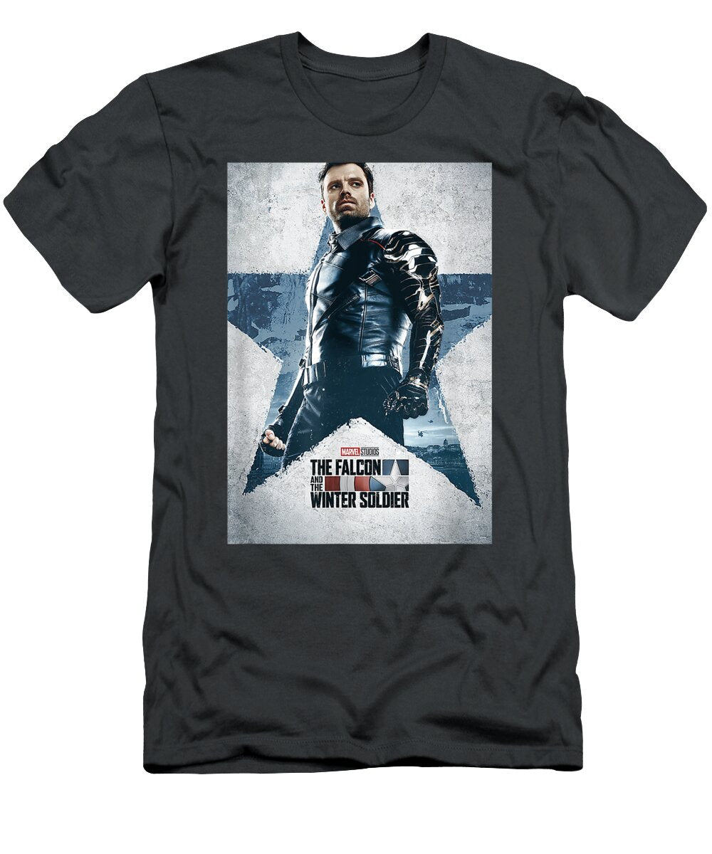 Marvel the Falcon and the Winteroldier Bucky Barnes Poster Armaan Maggie T-Shirt