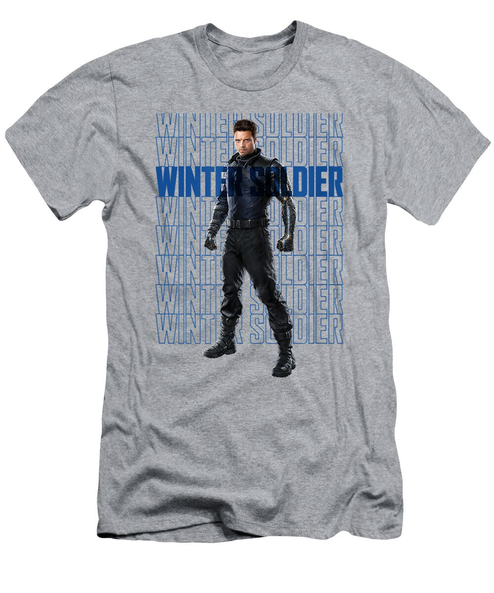 Marvel the Falcon and the Winteroldier Bucky Texttack Jekabs Somow T-Shirt