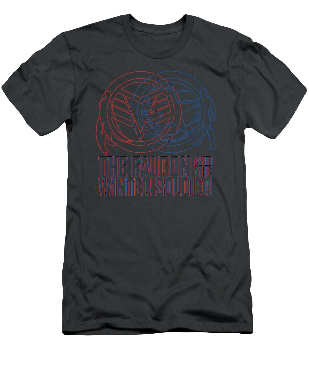 Marvel the Falcon and the Winteroldier Line Art Bret Hermione T-Shirt