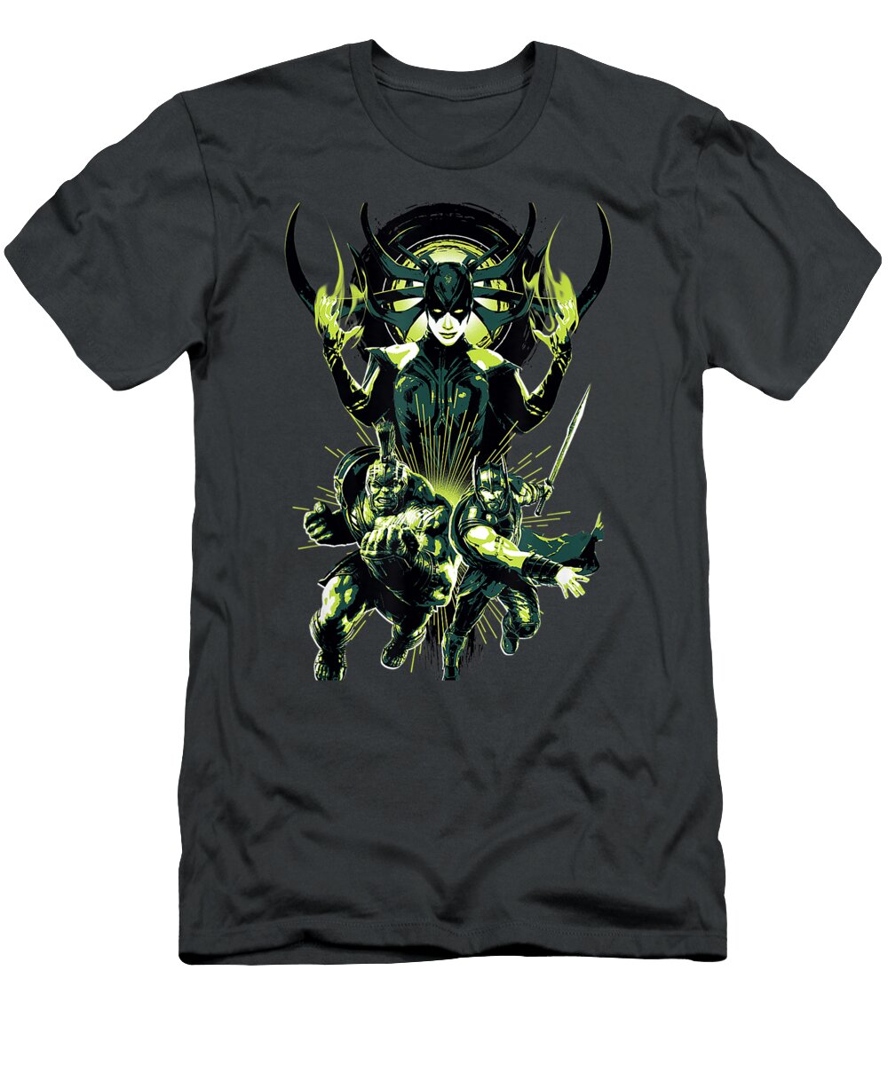 Marvel Thor Ragnarok Hela Hulk Thor1 Rayank Hamdo T-Shirt