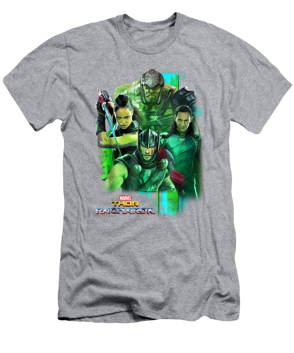 Marvel Thor Ragnarok Loki Hulk Valkyrie Team Graphic Rayank Hamdo T-Shirt
