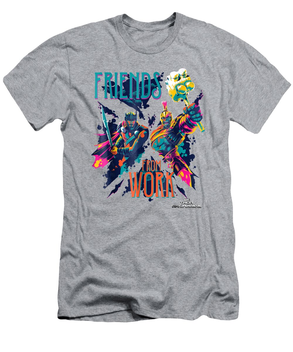 Marvel Thor Ragnarok Working Friends Neon Blast1 Rayank Hamdo T-Shirt