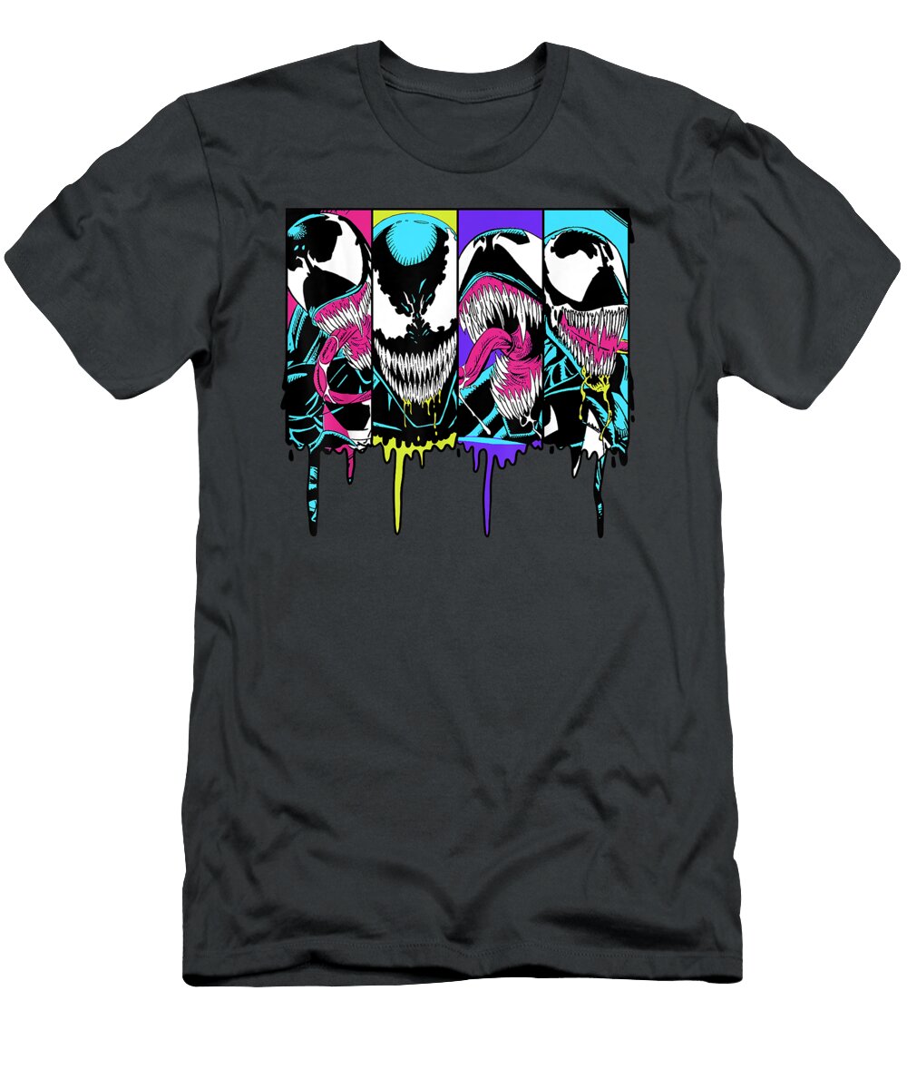Marvel Venom Colorful Dripping Comic Panel Bret Hermione T-Shirt
