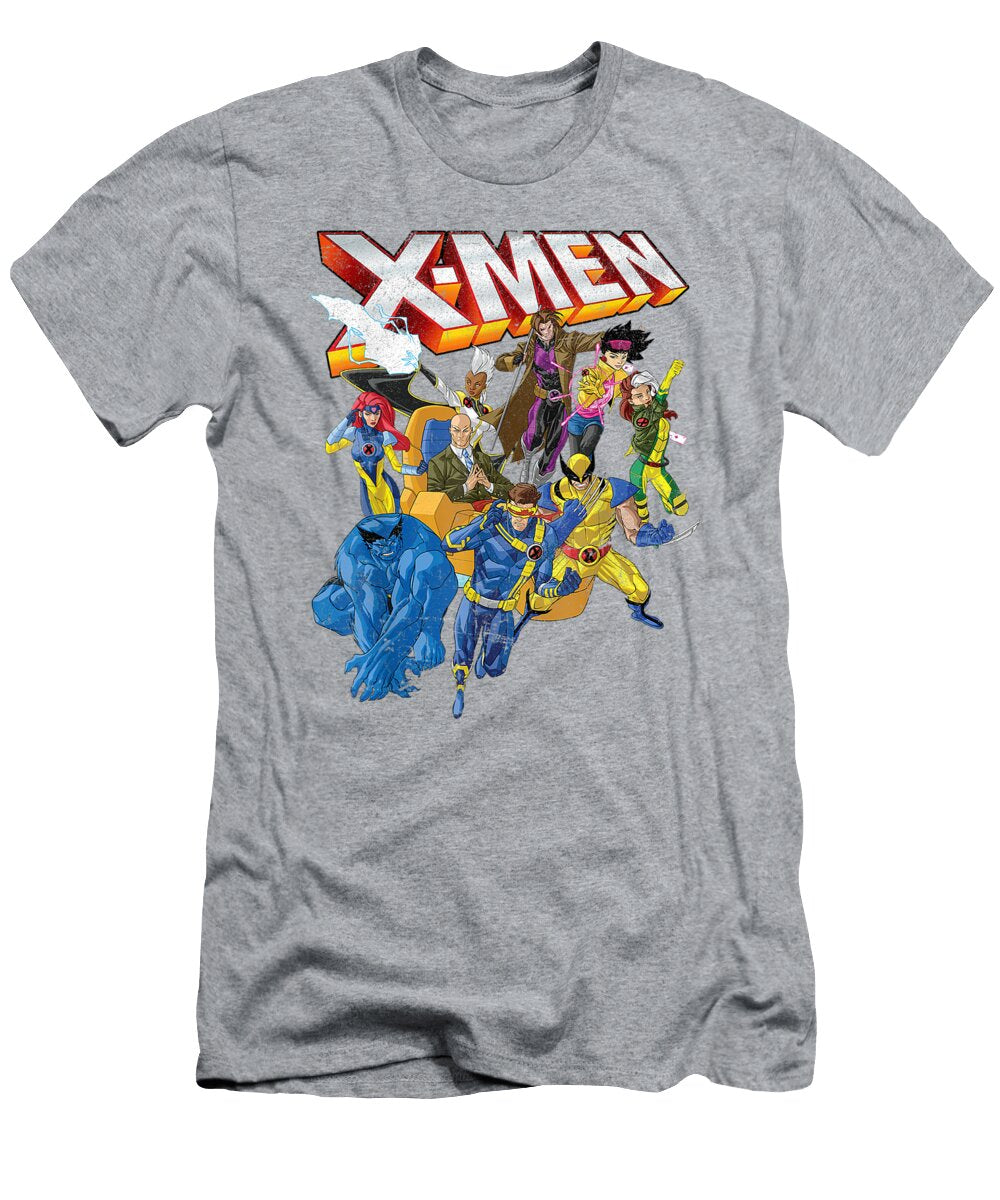 Marvel Xmen Vintage Group Shot Logo Guy Hilda T-Shirt