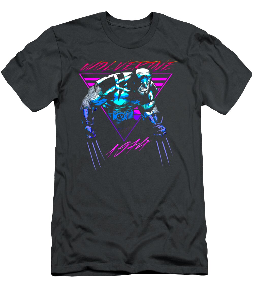 Marvel Xmen Wolverine Neon Retro Logan Caedan Alys T-Shirt