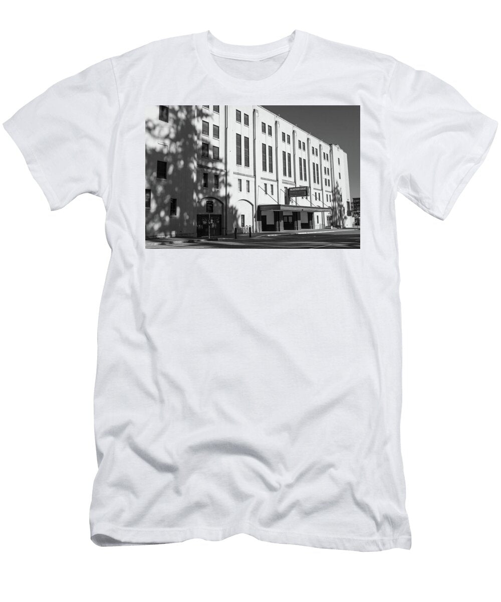 Mcarthur Court At the University of Oregon in Black and White Eldon Mcgraw T-Shirt
