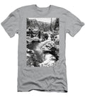 Mcdonald Creek Wilderness Glacier National Park Montana Black and White Dmr Filho T-Shirt