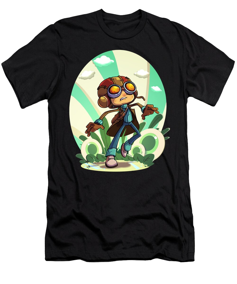 Men Women Psychonauts Print Gamer Art Gifts for Music Fans Douxie Grimo T-Shirt