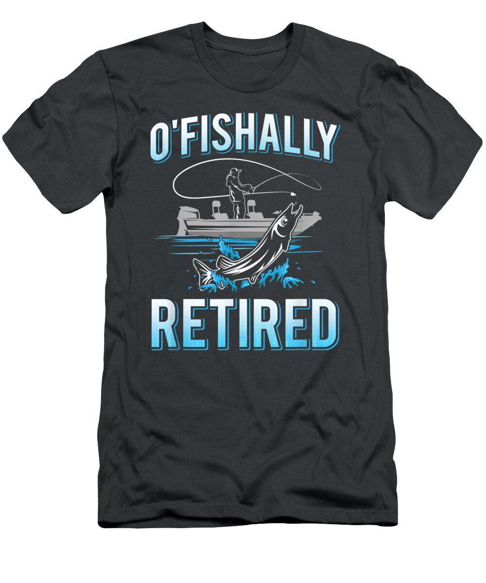 Mens Funny Ofishally Retired for Retired Fishing Men Kuba Axel T-Shirt
