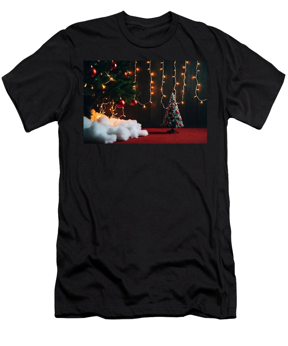 Merry Christmas and Happy New Year Background Festive Holiday Celebration Design Talha Khan T-Shirt