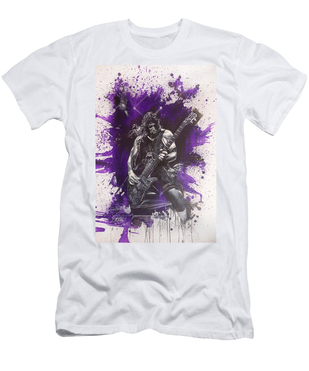 Metallica Robert Trujillo in Purple Michael Andrew Law Cheuk Yui T-Shirt