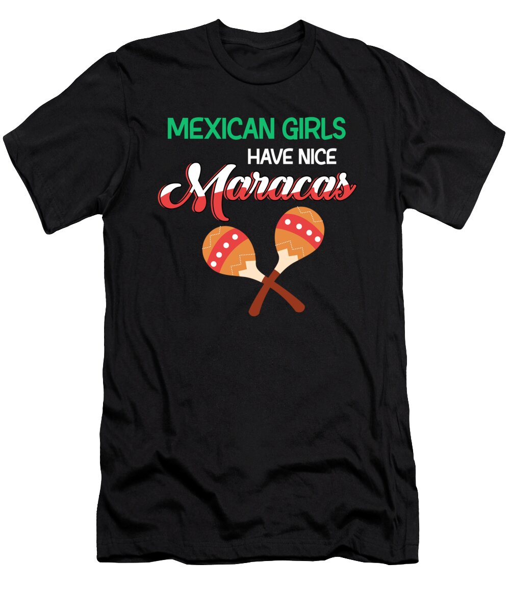 Mexican Girls Maracas Sombrero Maraca Music Gift Thomas Larch T-Shirt