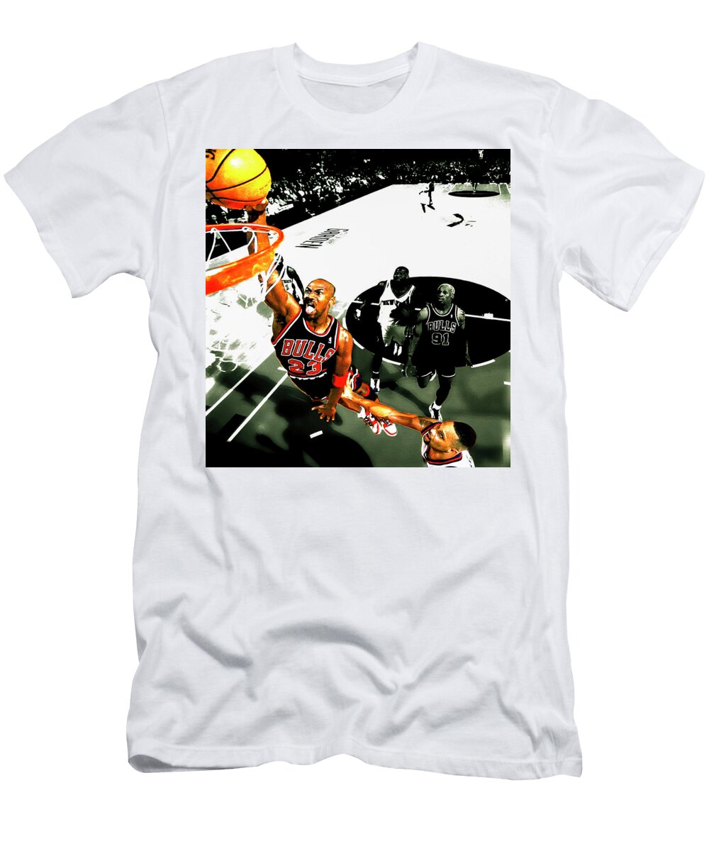 Michael Jordan in Flight 1a Brian Reaves T-Shirt