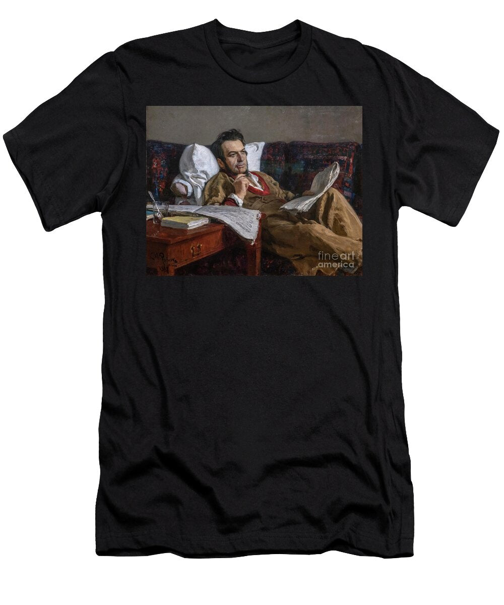Mikhail Glinka Composing the Opera Russlan and Ludmila 1897 Ilya Efimovich Repin T-Shirt