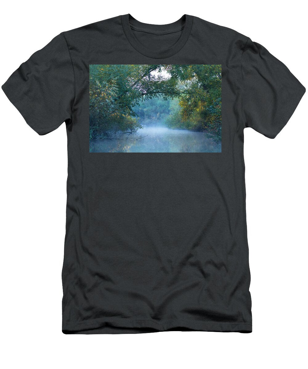 Mist on a Shallow Channel Danube Delta Unesco World Juan Carlos Munoz Natureplcom T-Shirt