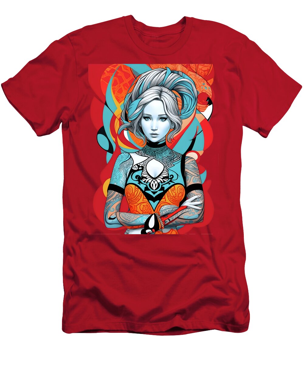 Modern Portraits Jennifer Lawrence Peter Awax T-Shirt