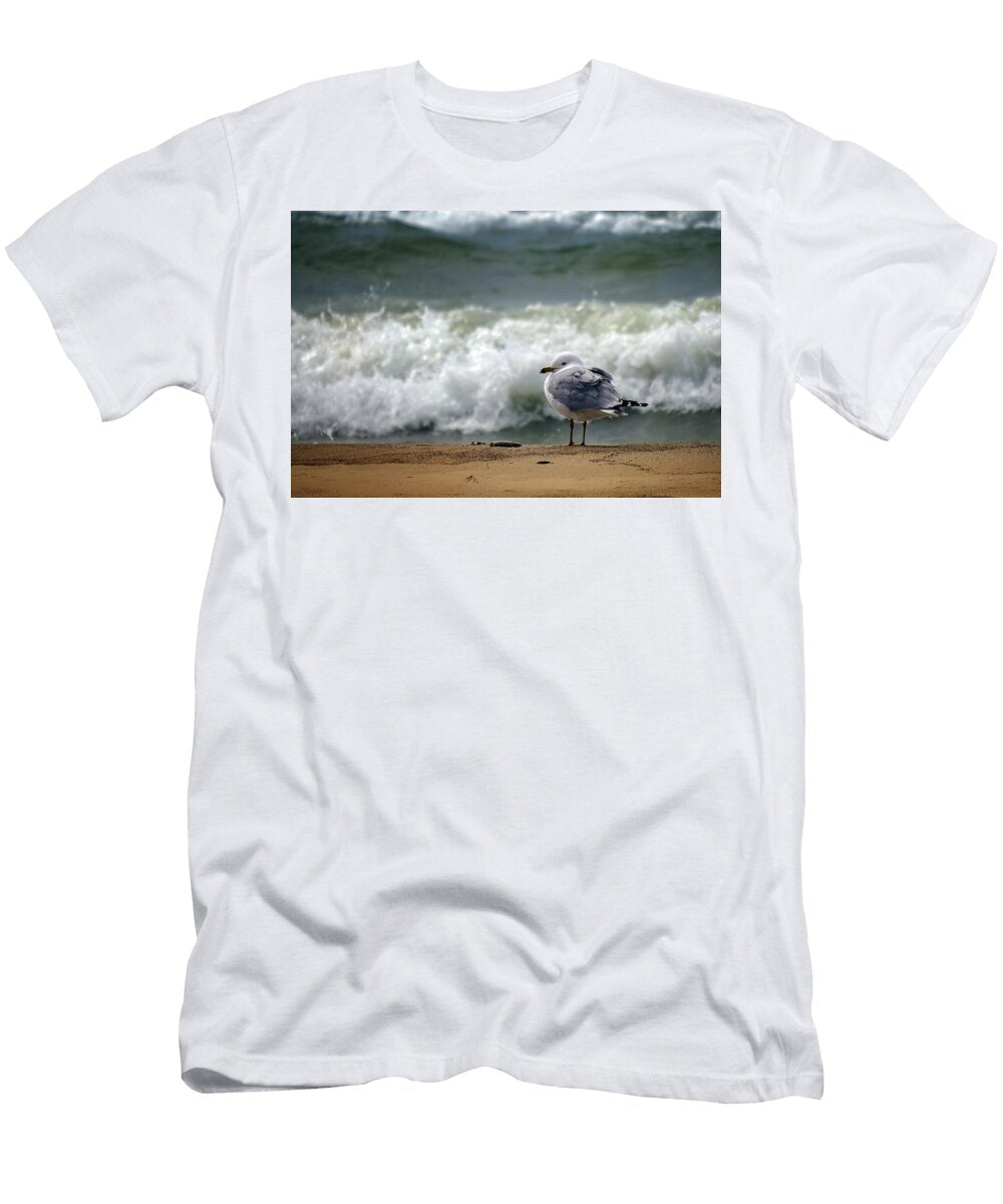 Moment By the Sea Seagull Nikolyn Mcdonald T-Shirt
