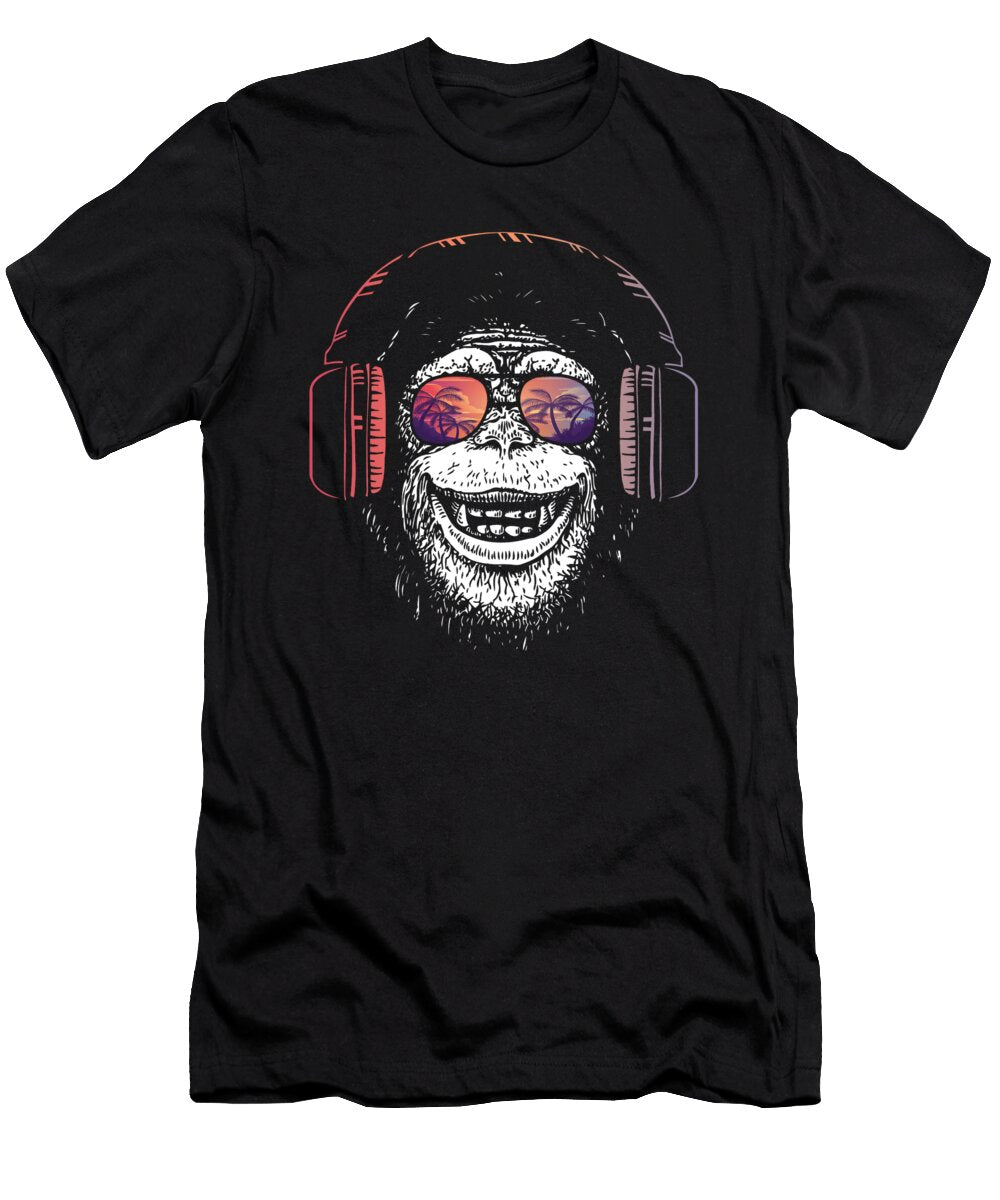 Monkey DJ Headphones Manuel Schmucker T-Shirt