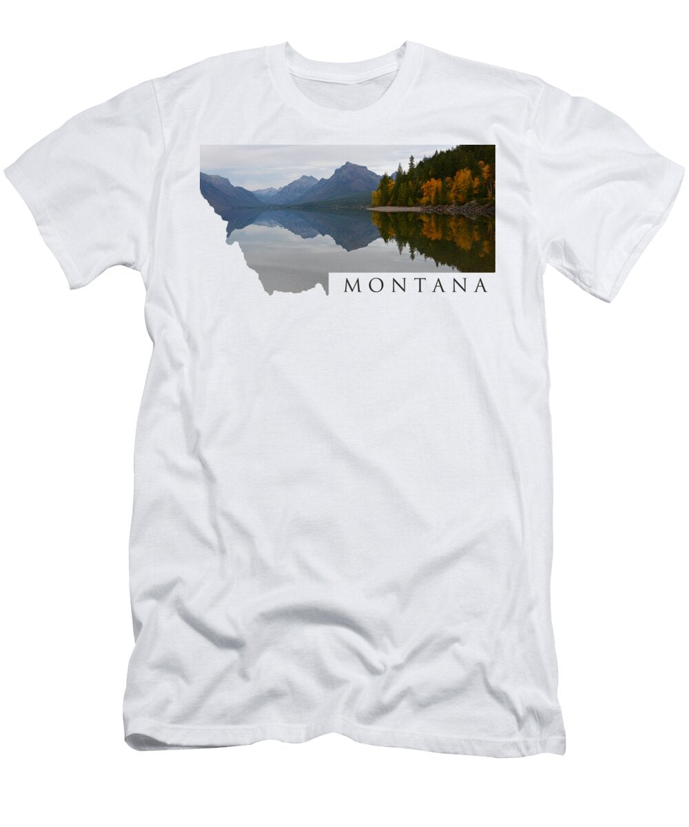 Montana Lake Mcdonald Whispering Peaks Photography T-Shirt