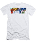 Mosaic Music Art Colorful Piano Sharon Cummings T-Shirt