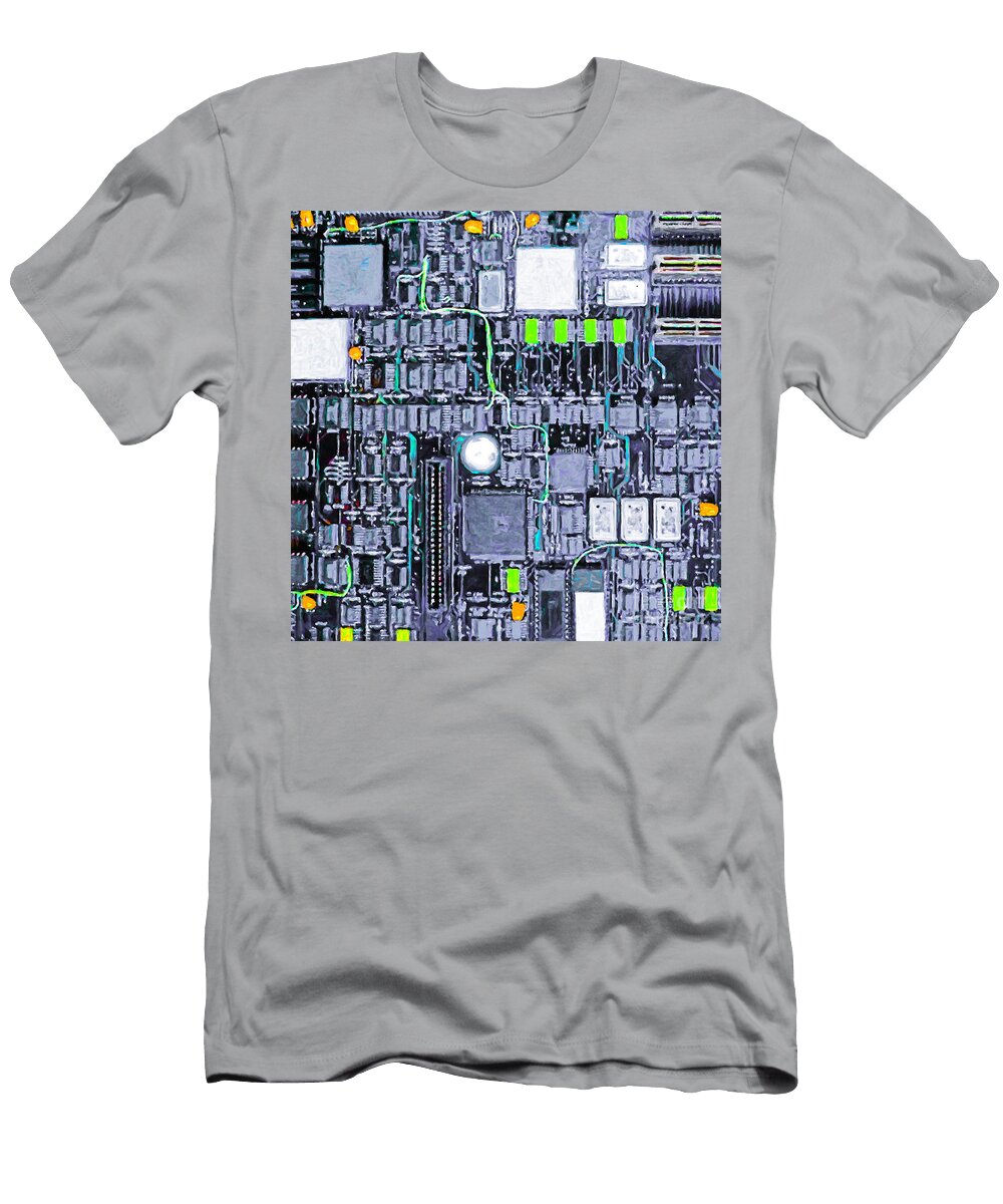 Motherboard Abstract 20130716 P38 Square Wingsdomain Art and Photography T-Shirt