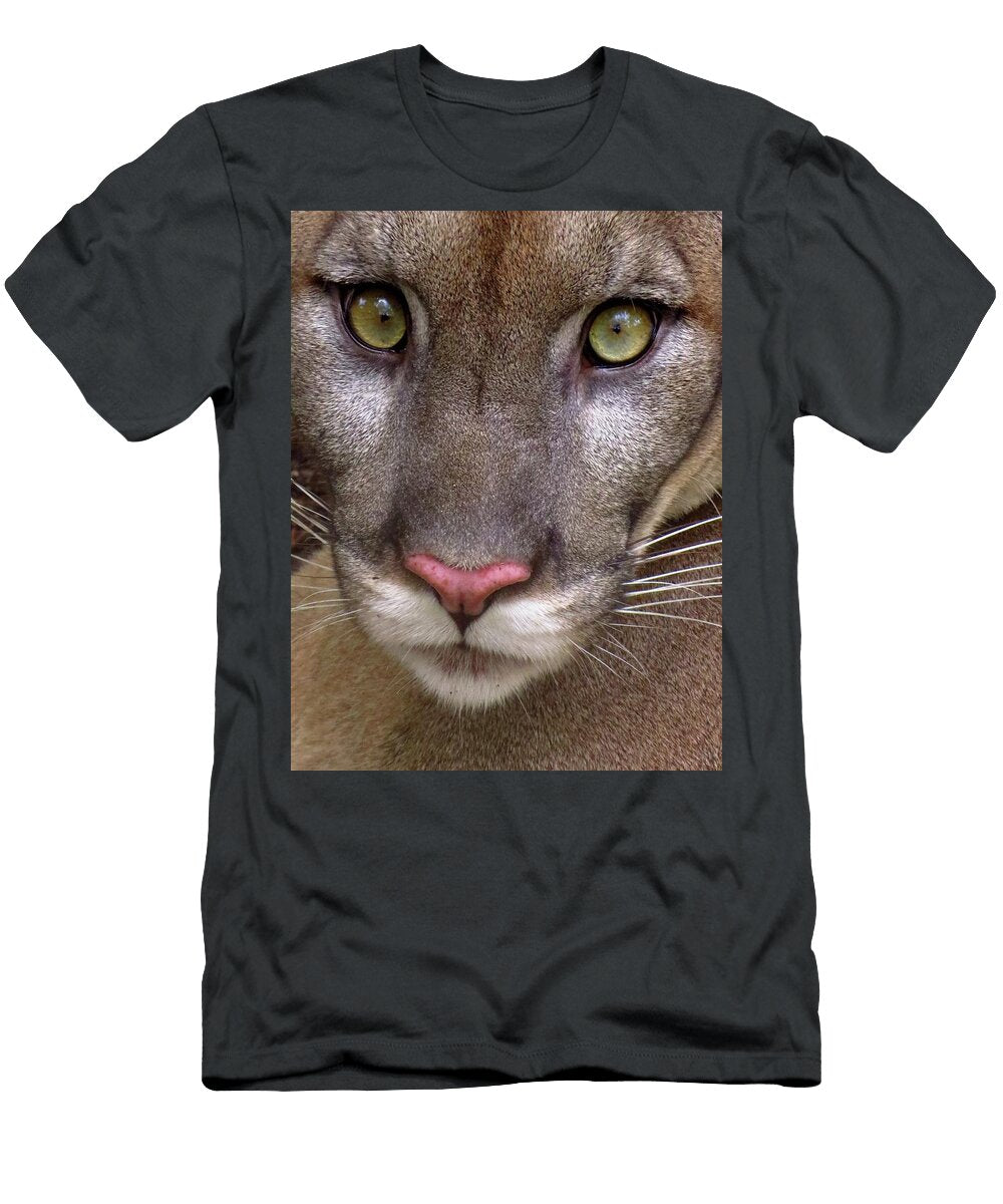 Mountain Lion Face Running Brook Galleries T-Shirt