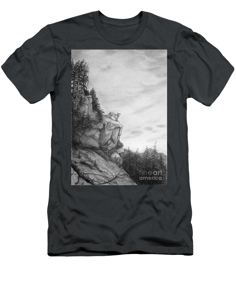 Mountain Lion Over the Evergreens Catherine Randolph Hamilton T-Shirt