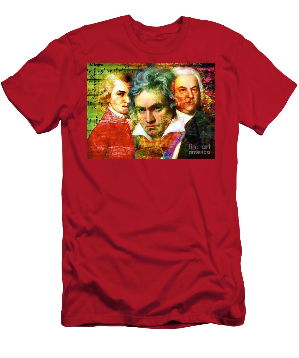Mozart Beethoven Bach 20140128 Wingsdomain Art and Photography T-Shirt
