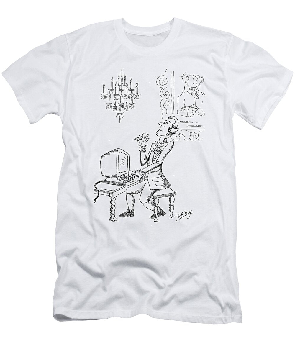 Mozart on a Computer Andrew Toos T-Shirt