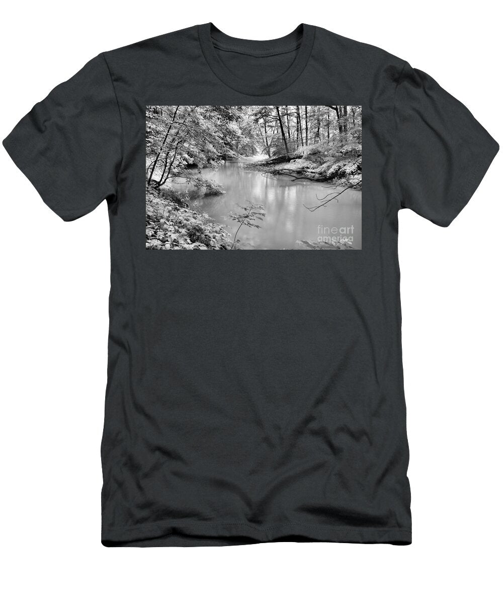 Murrysville Turtle Creek Lush View Black and White Adam Jewell T-Shirt