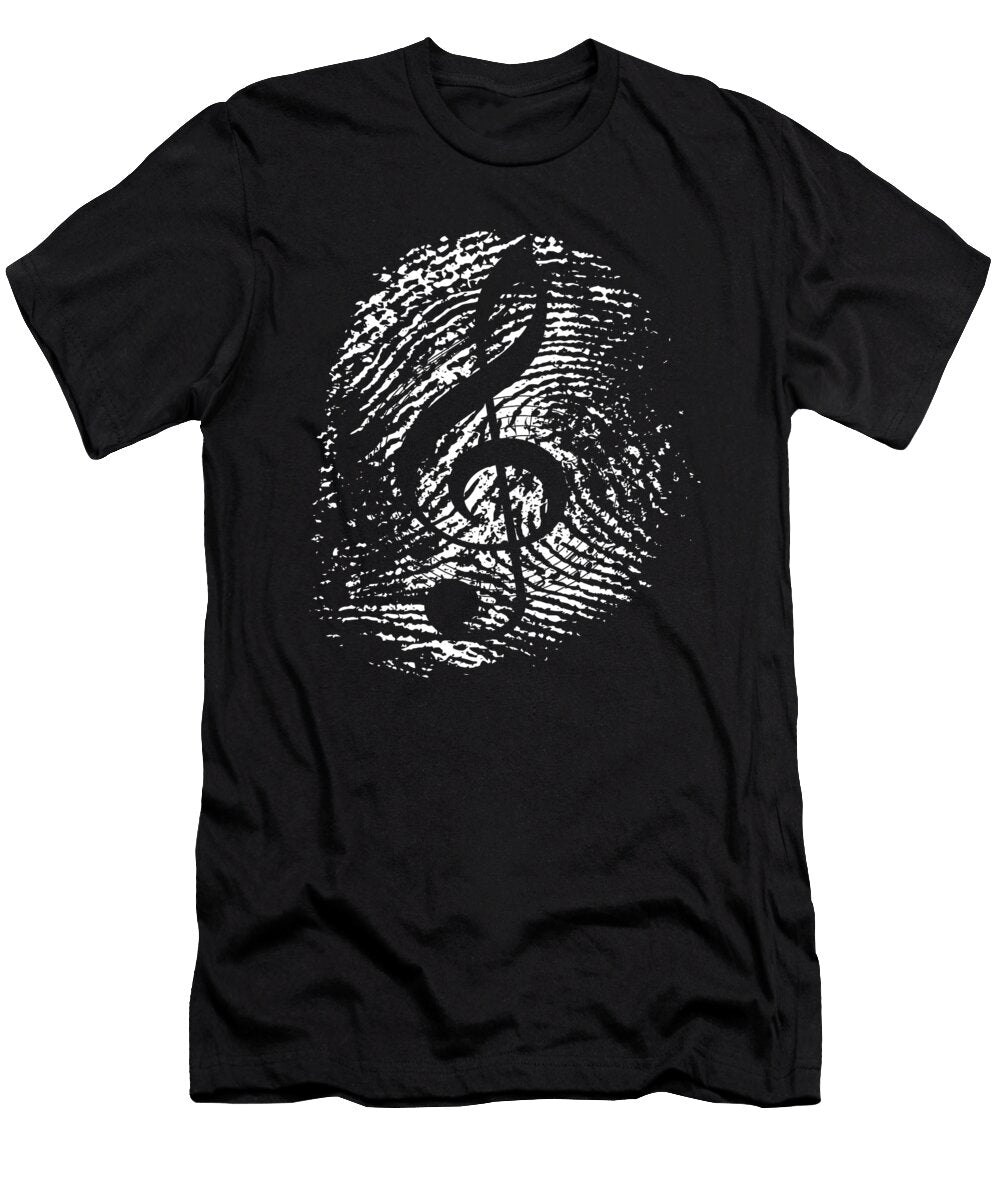 Music G Clef Musical Design Fingerprint of Music Teacher Gift Art Grabitees T-Shirt