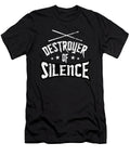 Music Humor Drummer Destroyer of Silence Noirty Designs T-Shirt